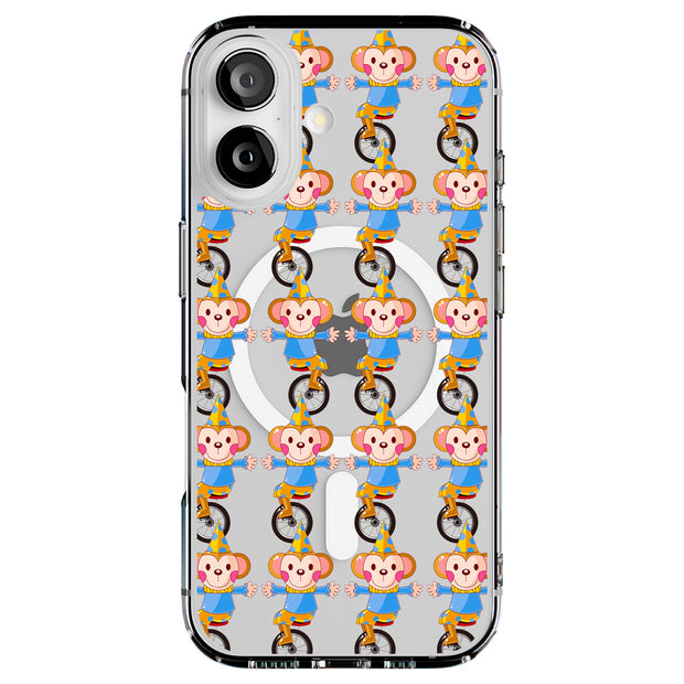 Circus Monkey Tough Cases For Apple iPhone (17, 16, 15, 14, 13, 12, 11, X, SE, 8, 7/ Air, Plus, Pro, Max, Mini, XR, XS), Print in USA