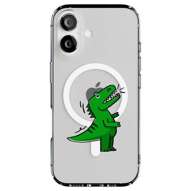 Dinosaur Cute 2 Tough Cases For Apple iPhone (17, 16, 15, 14, 13, 12, 11, X, SE, 8, 7/ Air, Plus, Pro, Max, Mini, XR, XS), Print in USA