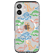 Dinosaur Cute 3 Tough Cases For Apple iPhone (17, 16, 15, 14, 13, 12, 11, X, SE, 8, 7/ Air, Plus, Pro, Max, Mini, XR, XS), Print in USA