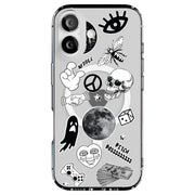 Ghost Collage Tough Cases For Apple iPhone (17, 16, 15, 14, 13, 12, 11, X, SE, 8, 7/ Air, Plus, Pro, Max, Mini, XR, XS), Print in USA