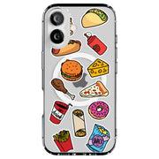 Food Collage Tough Cases For Apple iPhone (17, 16, 15, 14, 13, 12, 11, X, SE, 8, 7/ Air, Plus, Pro, Max, Mini, XR, XS), Print in USA