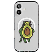 Cat Avocado Tough Cases For Apple iPhone (17, 16, 15, 14, 13, 12, 11, X, SE, 8, 7/ Air, Plus, Pro, Max, Mini, XR, XS), Print in USA