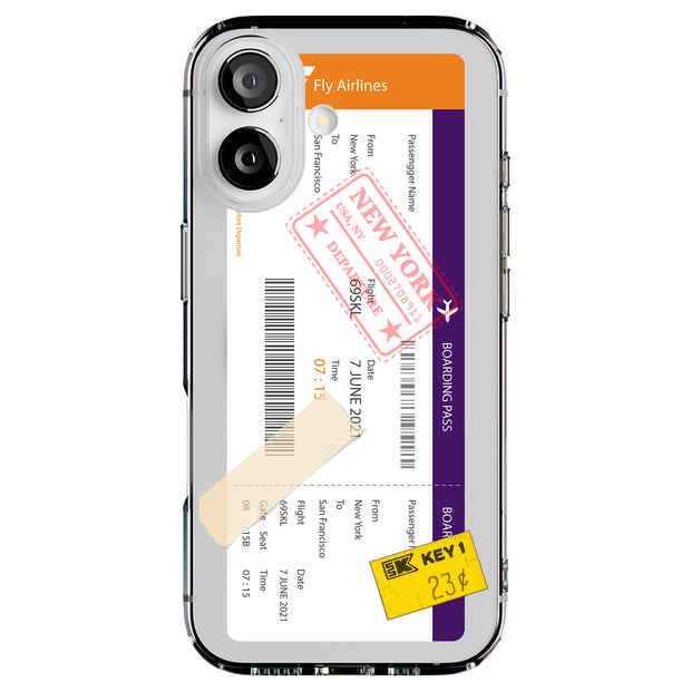 Boarding Pass  Tough Cases For Apple iPhone (17, 16, 15, 14, 13, 12, 11, X, SE, 8, 7/ Air, Plus, Pro, Max, Mini, XR, XS), Print in USA
