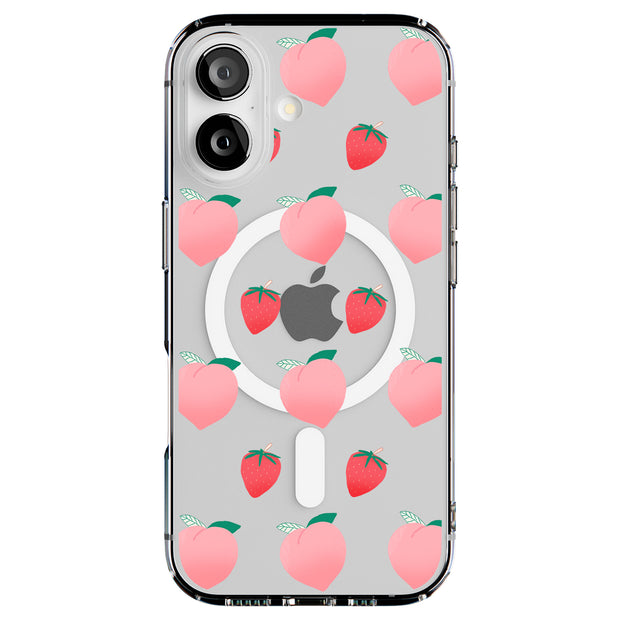 Pink Fruit Tough Cases For Apple iPhone (17, 16, 15, 14, 13, 12, 11, X, SE, 8, 7/ Air, Plus, Pro, Max, Mini, XR, XS), Print in USA