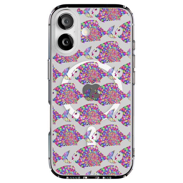 Sparkling Fish Tough Cases For Apple iPhone (17, 16, 15, 14, 13, 12, 11, X, SE, 8, 7/ Air, Plus, Pro, Max, Mini, XR, XS), Print in USA