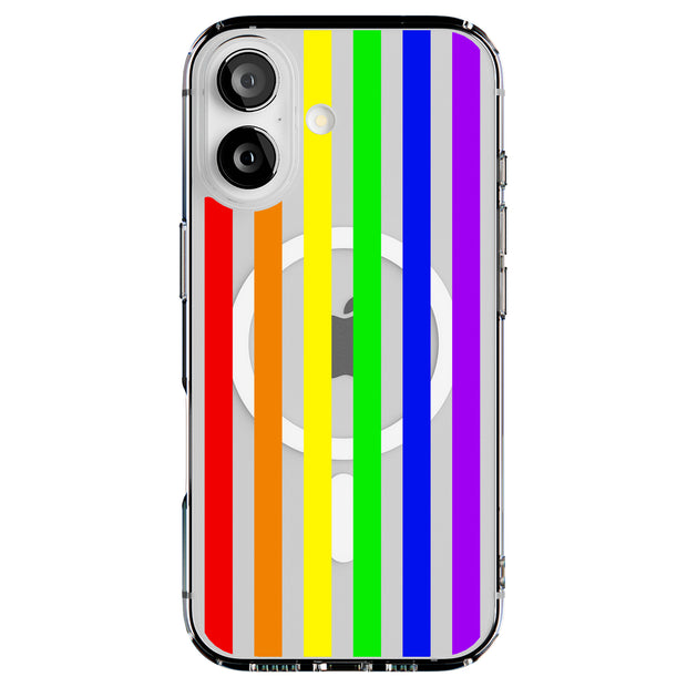 Rainbow Lines  Tough Cases For Apple iPhone (17, 16, 15, 14, 13, 12, 11, X, SE, 8, 7/ Air, Plus, Pro, Max, Mini, XR, XS), Print in USA