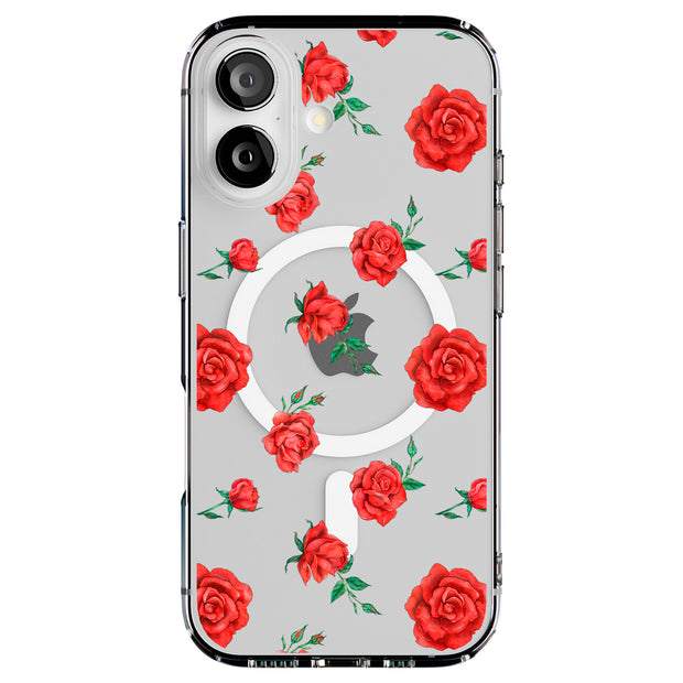 Garden Roses Tough Cases For Apple iPhone (17, 16, 15, 14, 13, 12, 11, X, SE, 8, 7/ Air, Plus, Pro, Max, Mini, XR, XS), Print in USA