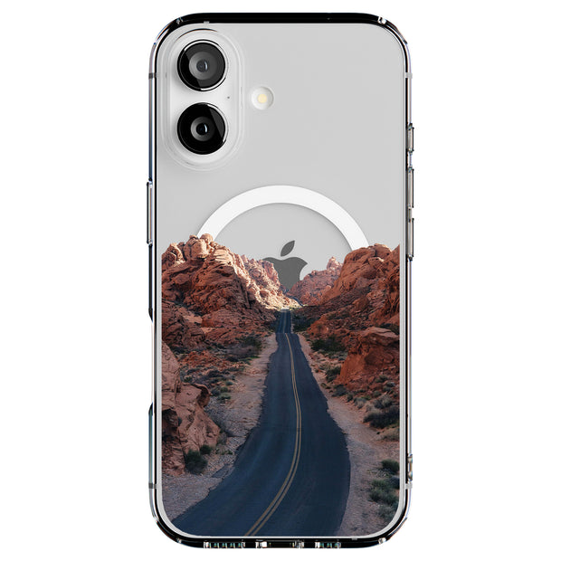 Desert Highway Tough Cases For Apple iPhone (17, 16, 15, 14, 13, 12, 11, X, SE, 8, 7/ Air, Plus, Pro, Max, Mini, XR, XS), Print in USA
