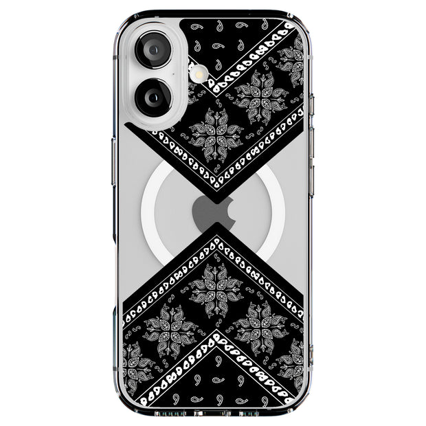 Black Bandana 1 Tough Cases For Apple iPhone (17, 16, 15, 14, 13, 12, 11, X, SE, 8, 7/ Air, Plus, Pro, Max, Mini, XR, XS), Print in USA