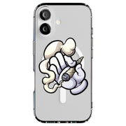 Smoke Hand Tough Cases For Apple iPhone (17, 16, 15, 14, 13, 12, 11, X, SE, 8, 7/ Air, Plus, Pro, Max, Mini, XR, XS), Print in USA