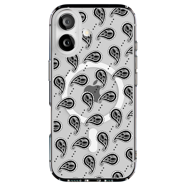 Black Bandana 3 Tough Cases For Apple iPhone (17, 16, 15, 14, 13, 12, 11, X, SE, 8, 7/ Air, Plus, Pro, Max, Mini, XR, XS), Print in USA