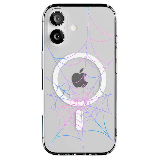Spider Web Pink Tough Cases For Apple iPhone (17, 16, 15, 14, 13, 12, 11, X, SE, 8, 7/ Air, Plus, Pro, Max, Mini, XR, XS), Print in USA
