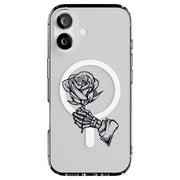 Rose Skeleton Tough Cases For Apple iPhone (17, 16, 15, 14, 13, 12, 11, X, SE, 8, 7/ Air, Plus, Pro, Max, Mini, XR, XS), Print in USA