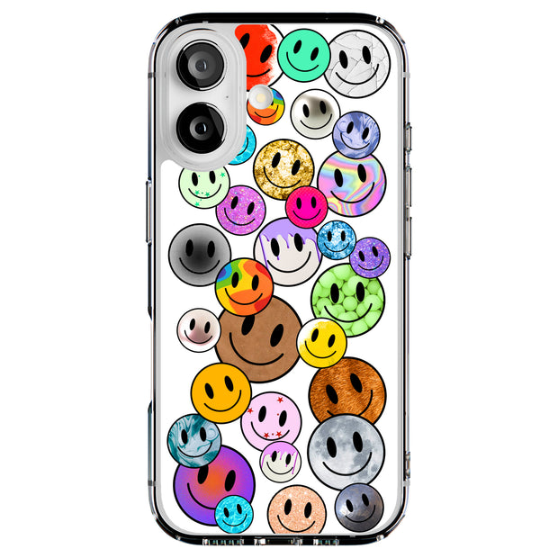 Cute Smile Face Tough Cases For Apple iPhone (17, 16, 15, 14, 13, 12, 11, X, SE, 8, 7/ Air, Plus, Pro, Max, Mini, XR, XS), Print in USA