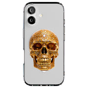 Gold Gems Skull Tough Cases For Apple iPhone (17, 16, 15, 14, 13, 12, 11, X, SE, 8, 7/ Air, Plus, Pro, Max, Mini, XR, XS), Print in USA