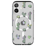 Cacti Pattern Tough Cases For Apple iPhone (17, 16, 15, 14, 13, 12, 11, X, SE, 8, 7/ Air, Plus, Pro, Max, Mini, XR, XS), Print in USA