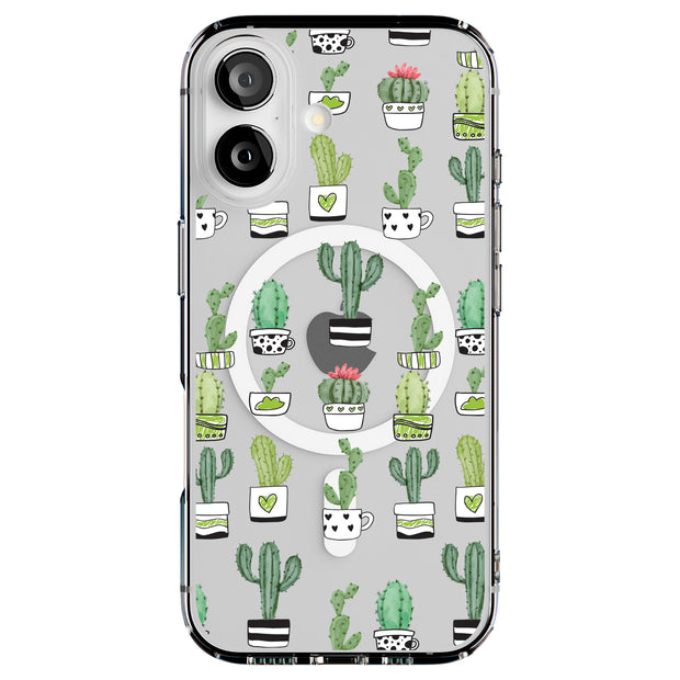 Cute Cactus  Tough Cases For Apple iPhone (17, 16, 15, 14, 13, 12, 11, X, SE, 8, 7/ Air, Plus, Pro, Max, Mini, XR, XS), Print in USA
