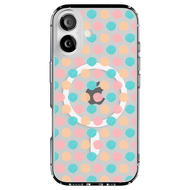Polka Dot 12 Tough Cases For Apple iPhone (17, 16, 15, 14, 13, 12, 11, X, SE, 8, 7/ Air, Plus, Pro, Max, Mini, XR, XS), Print in USA