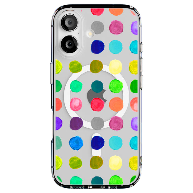 Polka Dot 15 Tough Cases For Apple iPhone (17, 16, 15, 14, 13, 12, 11, X, SE, 8, 7/ Air, Plus, Pro, Max, Mini, XR, XS), Print in USA