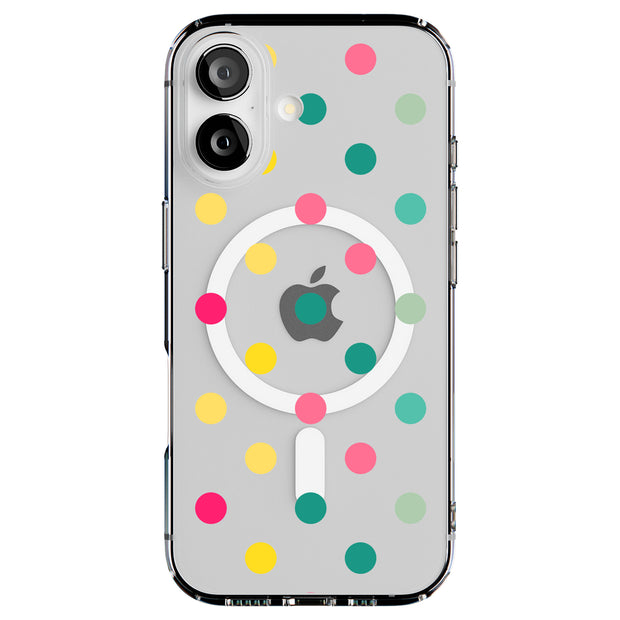 Polka Dot 16 Tough Cases For Apple iPhone (17, 16, 15, 14, 13, 12, 11, X, SE, 8, 7/ Air, Plus, Pro, Max, Mini, XR, XS), Print in USA
