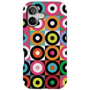 Color Bullseyes Tough Cases For Apple iPhone (17, 16, 15, 14, 13, 12, 11, X, SE, 8, 7/ Air, Plus, Pro, Max, Mini, XR, XS), Print in USA