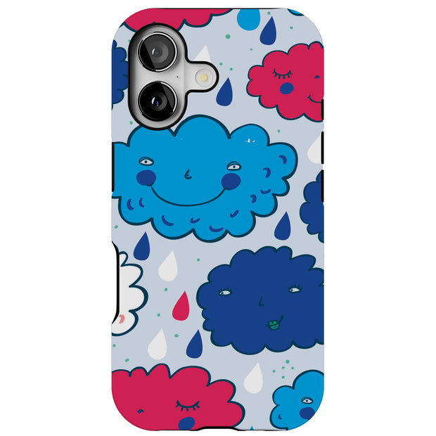Rain Clouds 1 Tough Cases For Apple iPhone (17, 16, 15, 14, 13, 12, 11, X, SE, 8, 7/ Air, Plus, Pro, Max, Mini, XR, XS), Print in USA