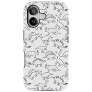 Dinosaur 2 Tough Cases For Apple iPhone (17, 16, 15, 14, 13, 12, 11, X, SE, 8, 7/ Air, Plus, Pro, Max, Mini, XR, XS), Print in USA