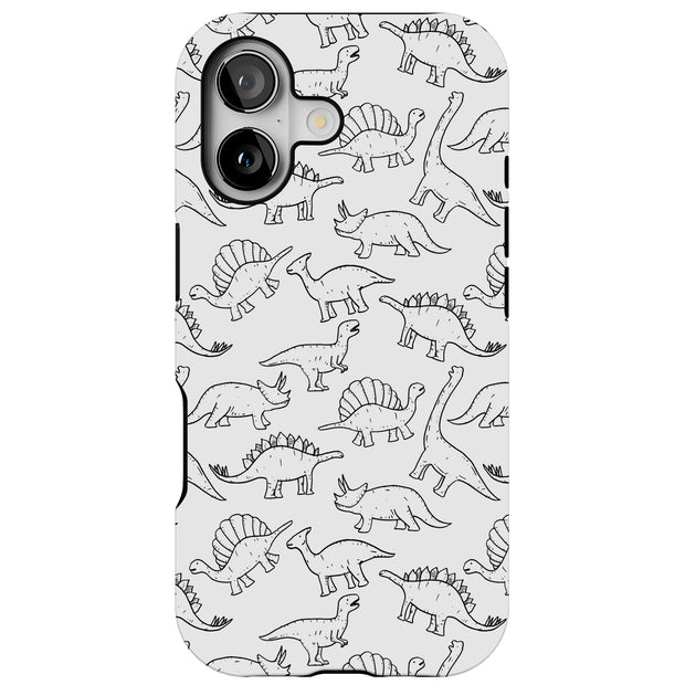 Dinosaur 2 Tough Cases For Apple iPhone (17, 16, 15, 14, 13, 12, 11, X, SE, 8, 7/ Air, Plus, Pro, Max, Mini, XR, XS), Print in USA