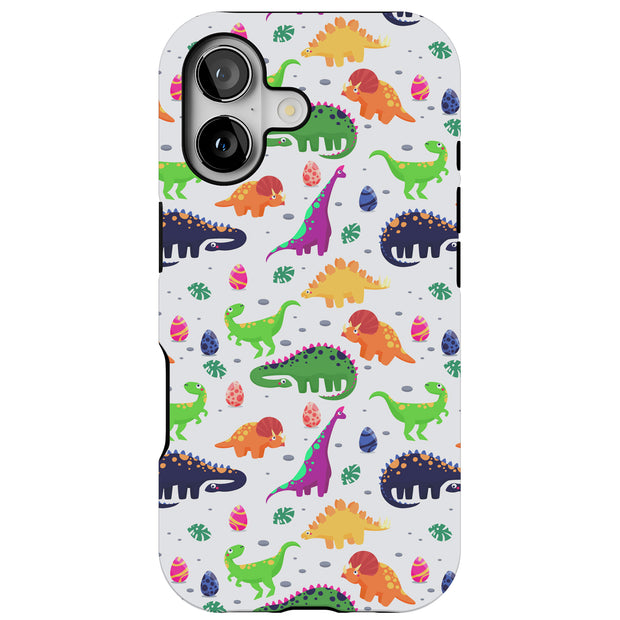 Dinosaur 7 Tough Cases For Apple iPhone (17, 16, 15, 14, 13, 12, 11, X, SE, 8, 7/ Air, Plus, Pro, Max, Mini, XR, XS), Print in USA