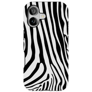 Zebra Stripe 3 Tough Cases For Apple iPhone (17, 16, 15, 14, 13, 12, 11, X, SE, 8, 7/ Air, Plus, Pro, Max, Mini, XR, XS), Print in USA