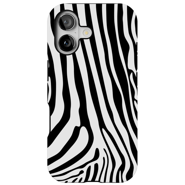 Zebra Stripe 3 Tough Cases For Apple iPhone (17, 16, 15, 14, 13, 12, 11, X, SE, 8, 7/ Air, Plus, Pro, Max, Mini, XR, XS), Print in USA