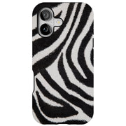 Zebra Fur 3 Tough Cases For Apple iPhone (17, 16, 15, 14, 13, 12, 11, X, SE, 8, 7/ Air, Plus, Pro, Max, Mini, XR, XS), Print in USA