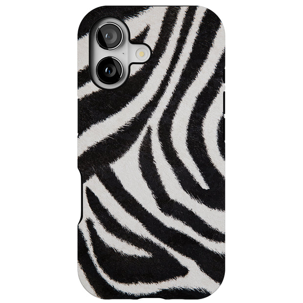 Zebra Fur 3 Tough Cases For Apple iPhone (17, 16, 15, 14, 13, 12, 11, X, SE, 8, 7/ Air, Plus, Pro, Max, Mini, XR, XS), Print in USA