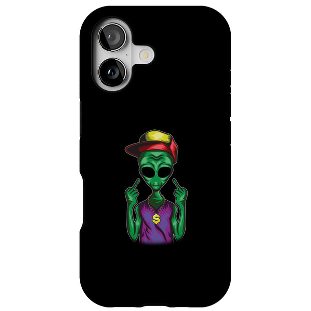 Finger Alien Tough Cases For Apple iPhone (17, 16, 15, 14, 13, 12, 11, X, SE, 8, 7/ Air, Plus, Pro, Max, Mini, XR, XS), Print in USA