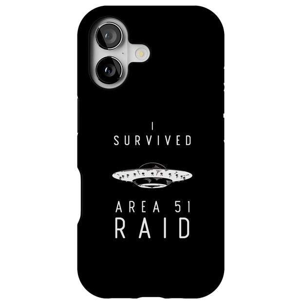 Survived Area51 Tough Cases For Apple iPhone (17, 16, 15, 14, 13, 12, 11, X, SE, 8, 7/ Air, Plus, Pro, Max, Mini, XR, XS), Print in USA