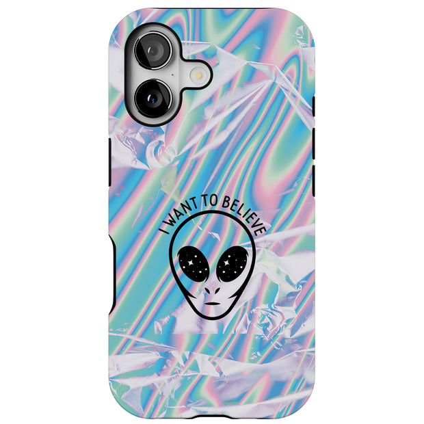 Believe Alien Tough Cases For Apple iPhone (17, 16, 15, 14, 13, 12, 11, X, SE, 8, 7/ Air, Plus, Pro, Max, Mini, XR, XS), Print in USA