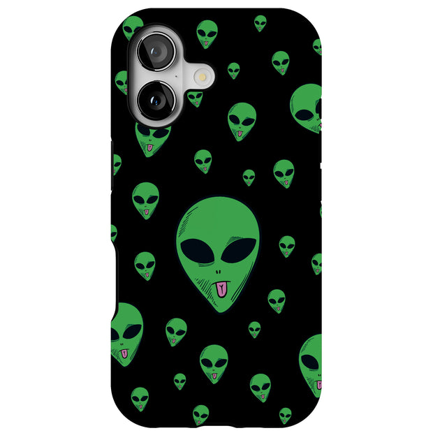 Alien Tongue Tough Cases For Apple iPhone (17, 16, 15, 14, 13, 12, 11, X, SE, 8, 7/ Air, Plus, Pro, Max, Mini, XR, XS), Print in USA
