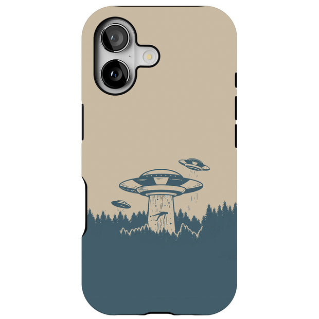 Alien Kidnap Tough Cases For Apple iPhone (17, 16, 15, 14, 13, 12, 11, X, SE, 8, 7/ Air, Plus, Pro, Max, Mini, XR, XS), Print in USA