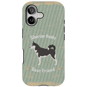 Husky Dog Tough Cases For Apple iPhone (17, 16, 15, 14, 13, 12, 11, X, SE, 8, 7/ Air, Plus, Pro, Max, Mini, XR, XS), Print in USA