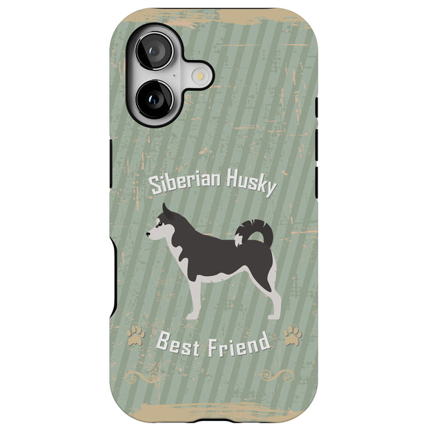 Husky Dog Tough Cases For Apple iPhone (17, 16, 15, 14, 13, 12, 11, X, SE, 8, 7/ Air, Plus, Pro, Max, Mini, XR, XS), Print in USA