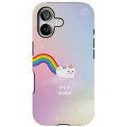 Fly Caticorn Tough Cases For Apple iPhone (17, 16, 15, 14, 13, 12, 11, X, SE, 8, 7/ Air, Plus, Pro, Max, Mini, XR, XS), Print in USA