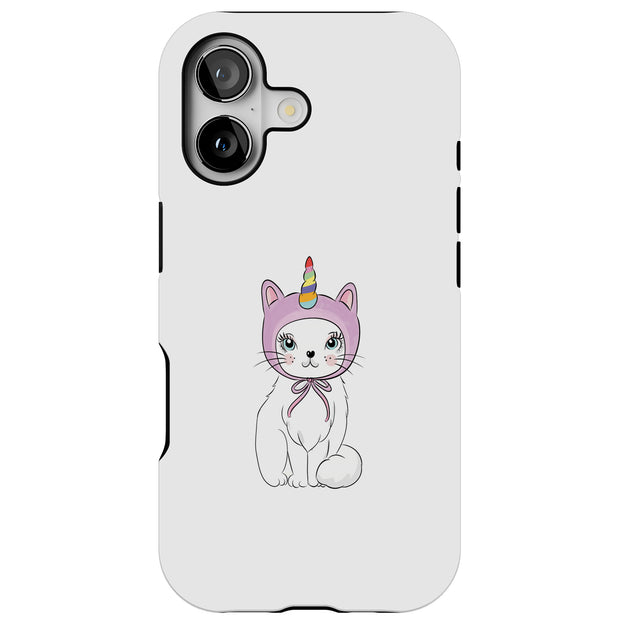 Unicorn Kitty Tough Cases For Apple iPhone (17, 16, 15, 14, 13, 12, 11, X, SE, 8, 7/ Air, Plus, Pro, Max, Mini, XR, XS), Print in USA