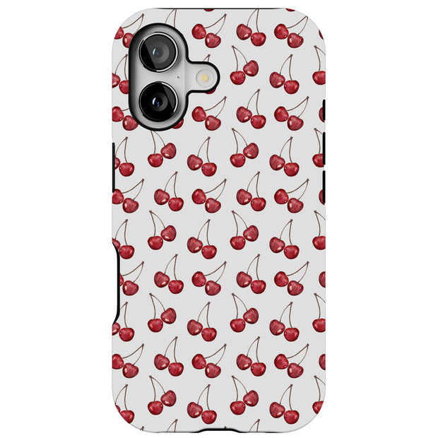 Cherries Tough Cases For Apple iPhone (17, 16, 15, 14, 13, 12, 11, X, SE, 8, 7/ Air, Plus, Pro, Max, Mini, XR, XS), Print in USA