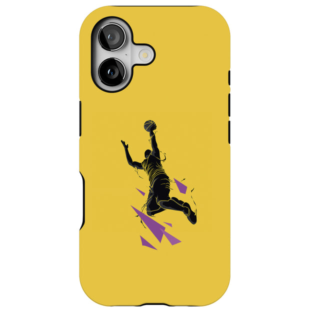 Kobe Basket 2 Tough Cases For Apple iPhone (17, 16, 15, 14, 13, 12, 11, X, SE, 8, 7/ Air, Plus, Pro, Max, Mini, XR, XS), Print in USA