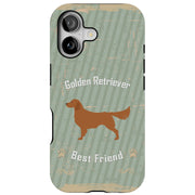 Retriever Dog Tough Cases For Apple iPhone (17, 16, 15, 14, 13, 12, 11, X, SE, 8, 7/ Air, Plus, Pro, Max, Mini, XR, XS), Print in USA