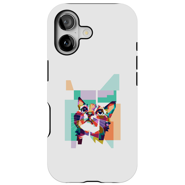 3D Cat Tough Cases For Apple iPhone (17, 16, 15, 14, 13, 12, 11, X, SE, 8, 7/ Air, Plus, Pro, Max, Mini, XR, XS), Print in USA