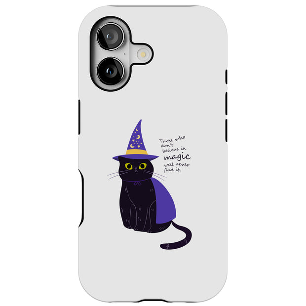 Witch Cat Tough Cases For Apple iPhone (17, 16, 15, 14, 13, 12, 11, X, SE, 8, 7/ Air, Plus, Pro, Max, Mini, XR, XS), Print in USA