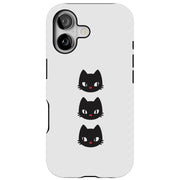 Black Cat Tough Cases For Apple iPhone (17, 16, 15, 14, 13, 12, 11, X, SE, 8, 7/ Air, Plus, Pro, Max, Mini, XR, XS), Print in USA