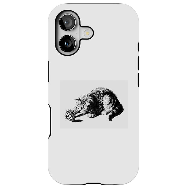 Cat Grenade Tough Cases For Apple iPhone (17, 16, 15, 14, 13, 12, 11, X, SE, 8, 7/ Air, Plus, Pro, Max, Mini, XR, XS), Print in USA
