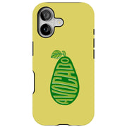 Avocado Text 2 Tough Cases For Apple iPhone (17, 16, 15, 14, 13, 12, 11, X, SE, 8, 7/ Air, Plus, Pro, Max, Mini, XR, XS), Print in USA